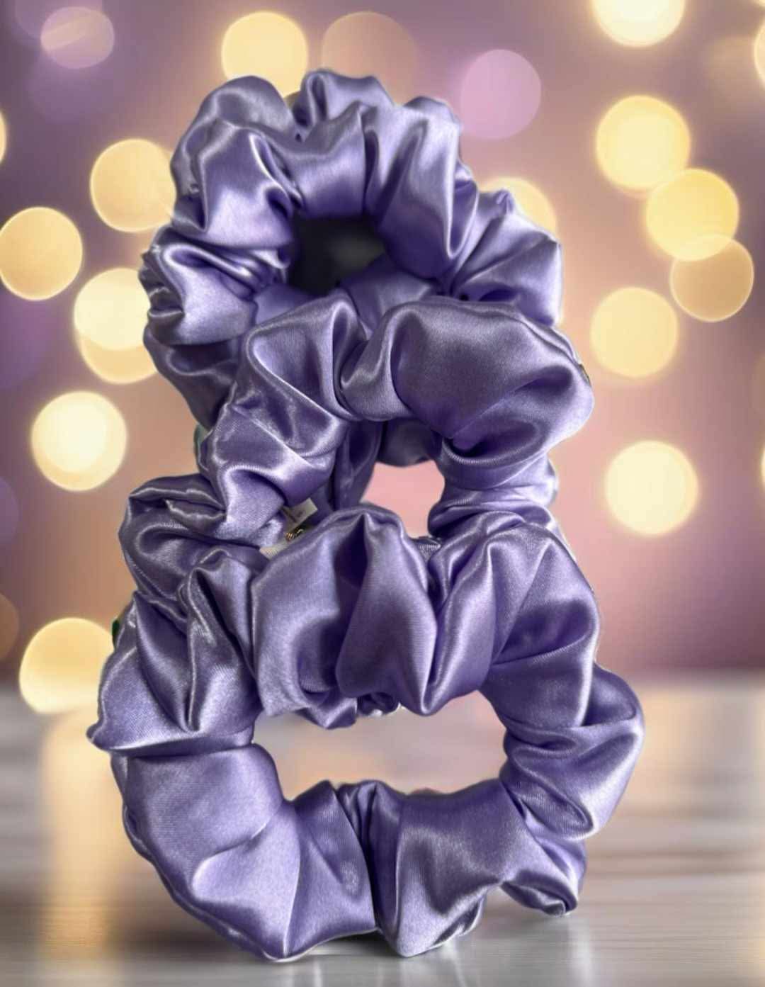 Scrunchies Lavender Satin Silk