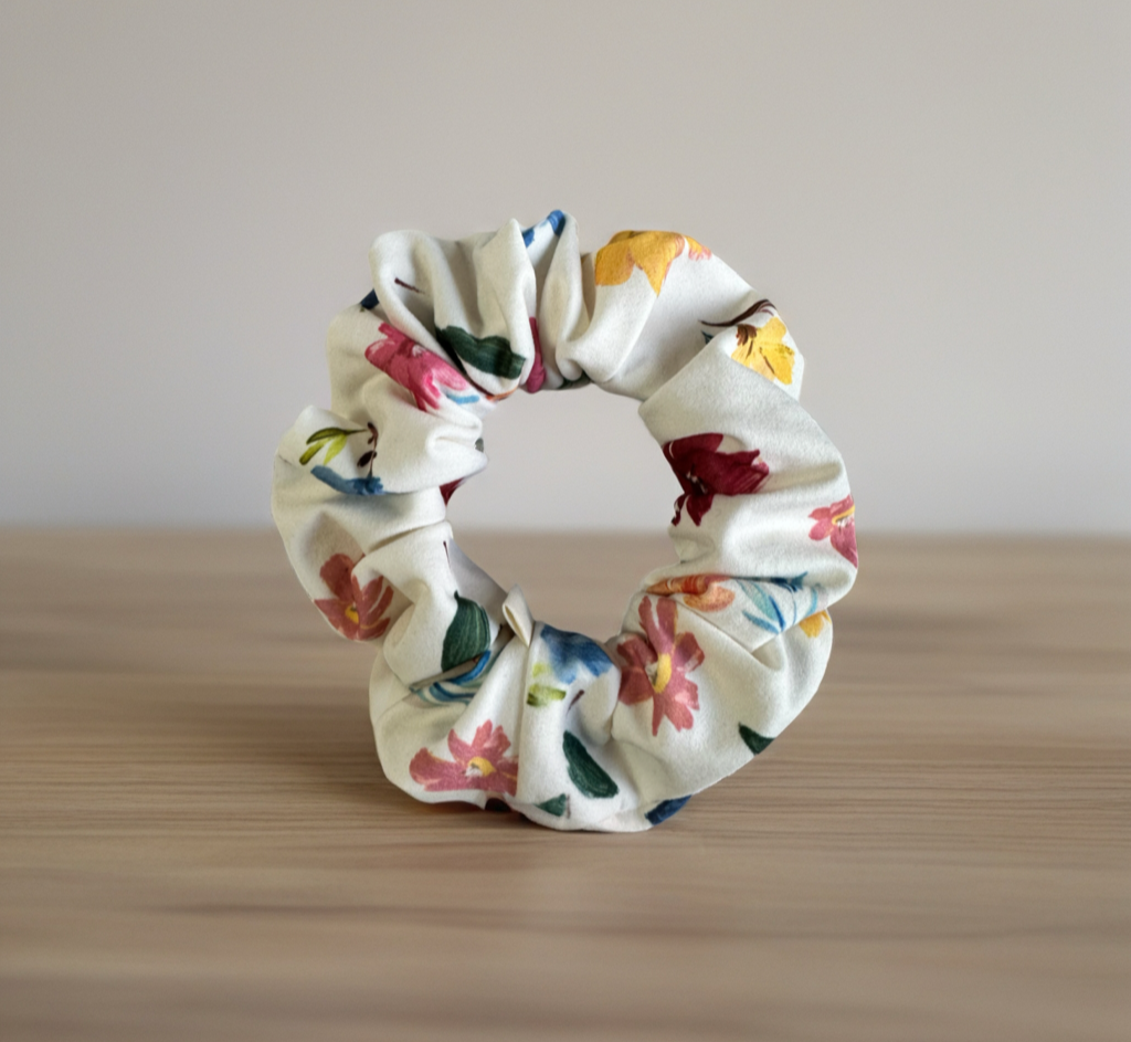 Scrunchies Cream Floral
