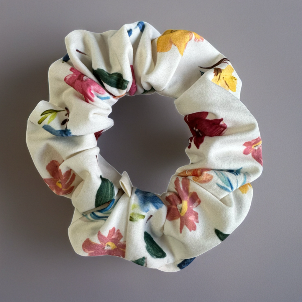 Scrunchies Cream Floral