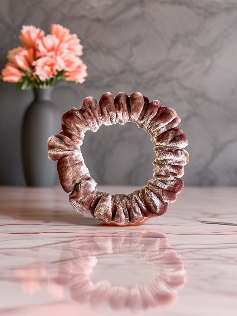 Scrunchies Cameo Brown Valvet