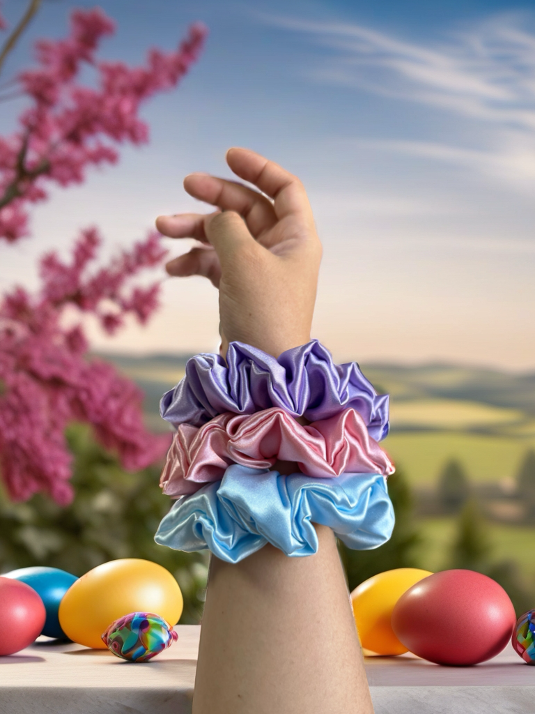Scrunchies Lavender Satin Silk