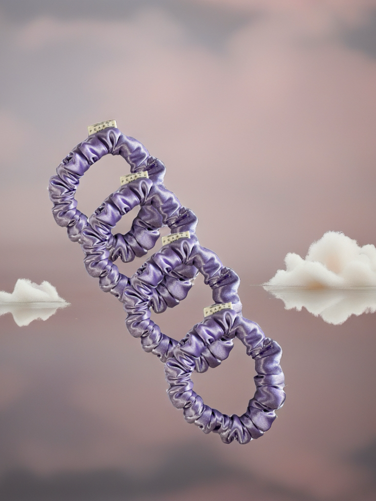 Scrunchies Lavender Satin Silk