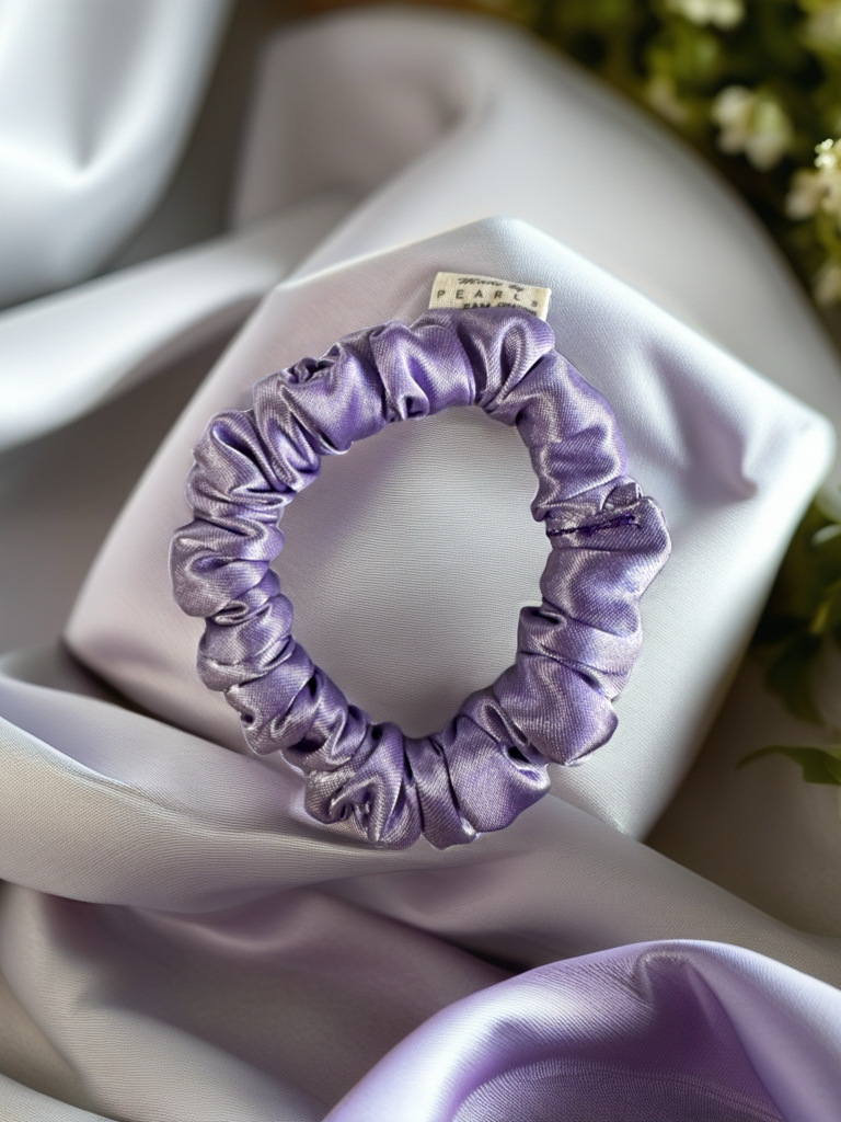 Scrunchies Lavender Satin Silk
