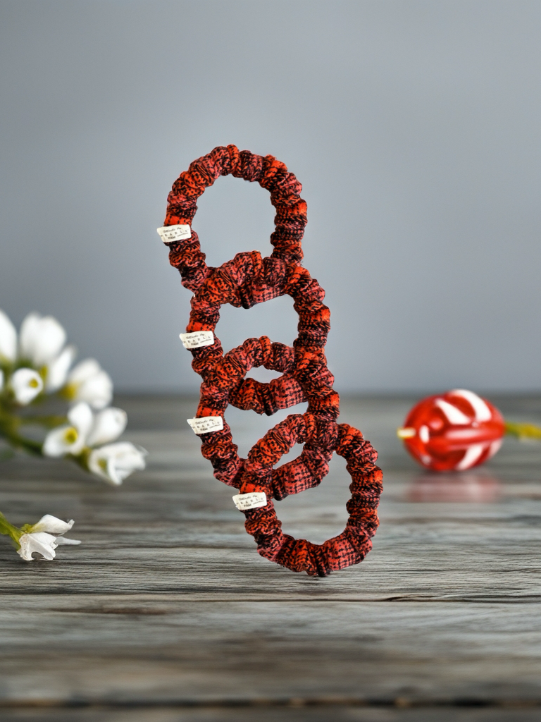 Scrunchies Orange Blurred Plaid