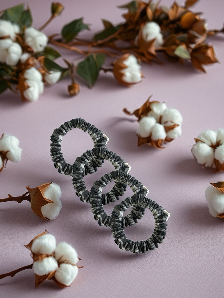Scrunchies Keepsake Calico Black/Gray Checker