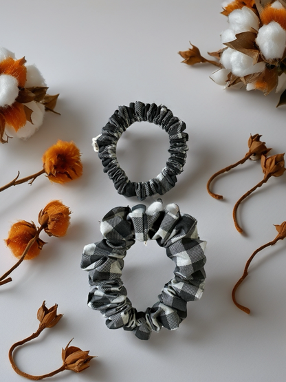 Scrunchies Keepsake Calico Black/Gray Checker
